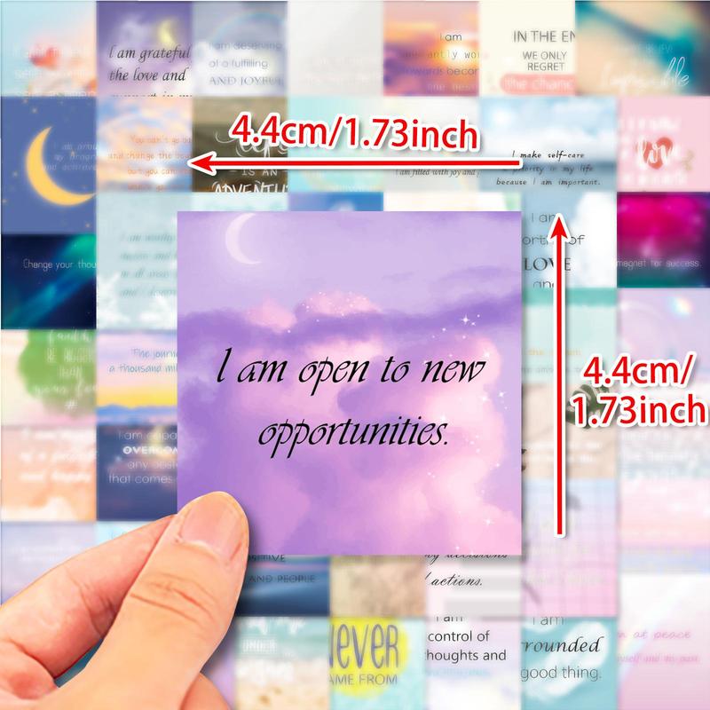 100pcs Pack Motivational Quote Pattern Decorative Sticker, Creative Sticker For DIY Scrapbook Water Bottle Decoration