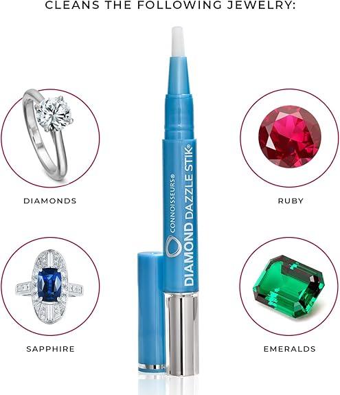 Diamond Dazzle Stik - Portable Diamond Cleaner for Rings and Other Jewelry - Bring Out The Sparkle in Your Diamonds and Precious Stones