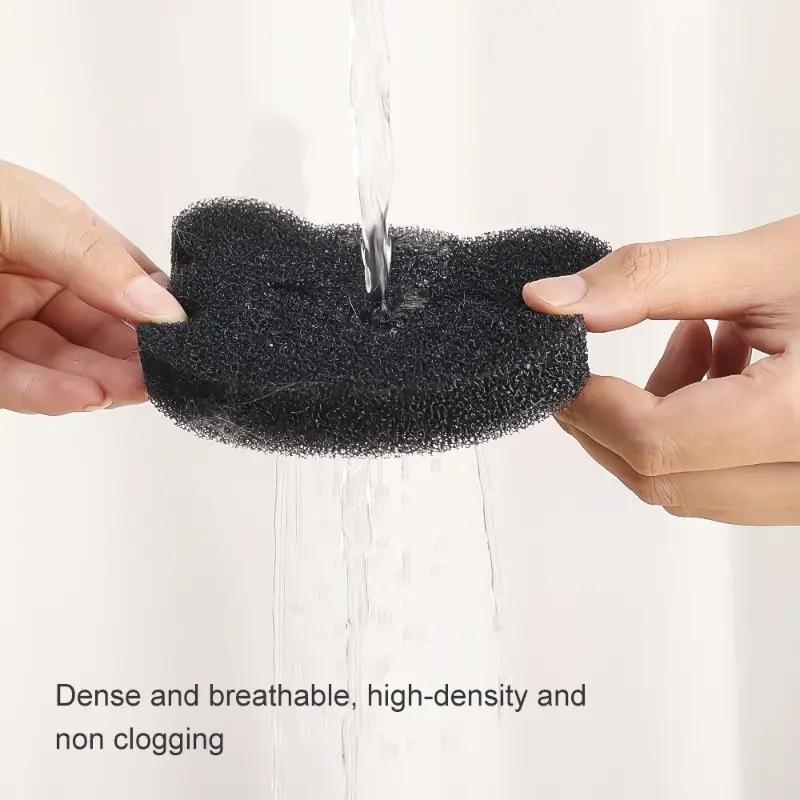 Bear Shape Laundry Hair Sticky Sponge, 4 Counts Reusable Anti-winding Pet Hair Remover Laundry Sponge, Washing Machine Lint Catcher, Cleaning Supplies