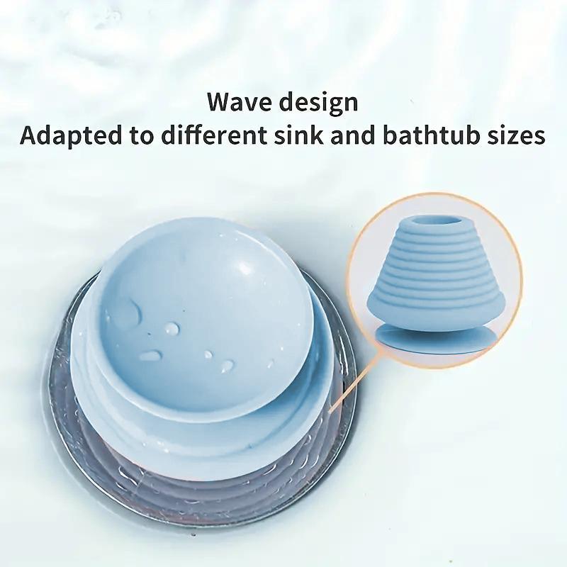 Creative Foldable Mini Vase Shaped Bathtub Drain Stopper, Silicone Bathtub Drain Stopper, Household Bathroom Accessories