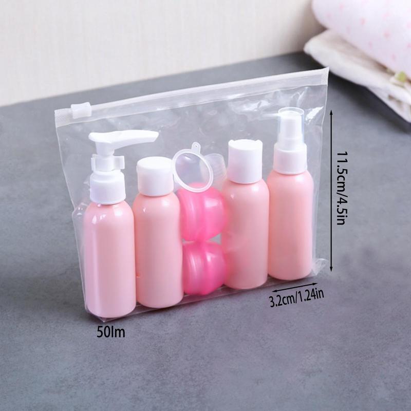 Travel Bottles, 1 Set Plastic Bottle, Spray Bottle, Travel Skincare Bottles for Lotion, Shampoo, Cream. Cosmetic Bottles