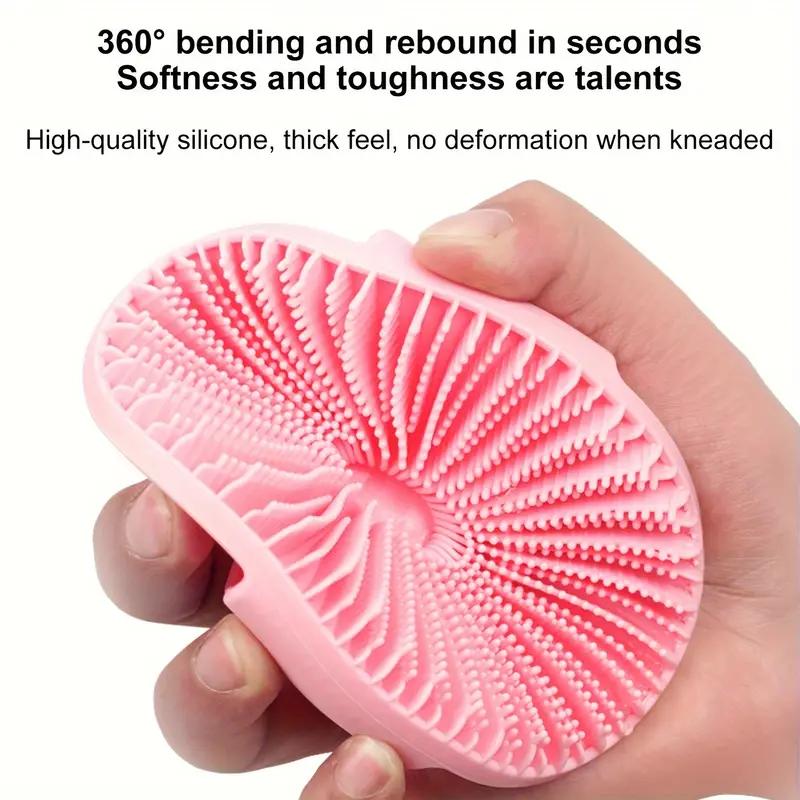 Soft Silicone Body Scrubber Handheld Shower Cleansing Brush, Gentle Exfoliating and Massage for all Kinds of Skin