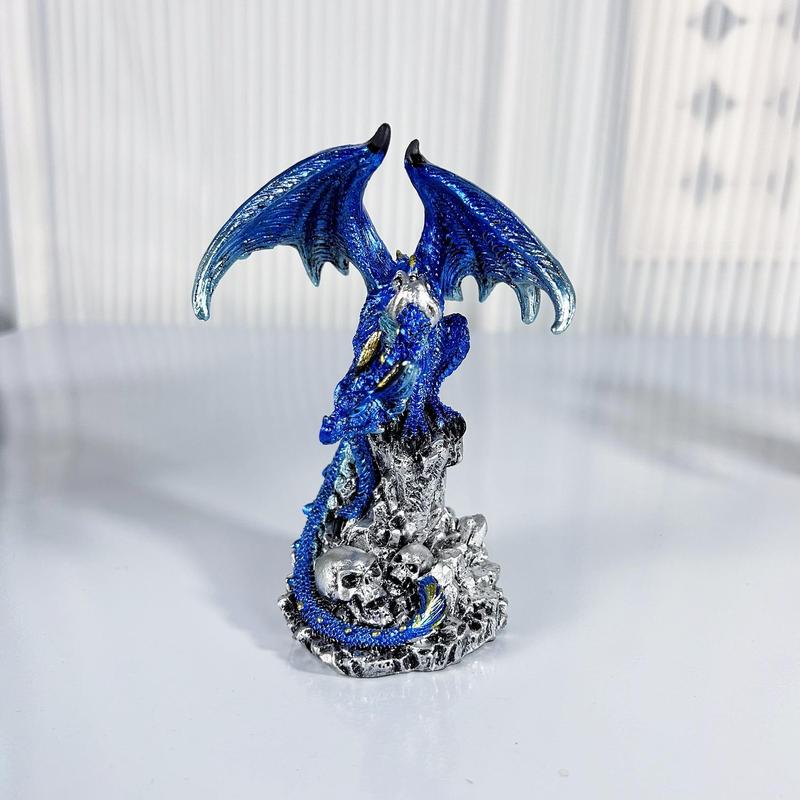 Creative Dragon Design Resin Ornament, 1 Count Colorful Dragon Statue, Decorative Mythical Creatures for Home Decor, Fantasy Lovers Gift