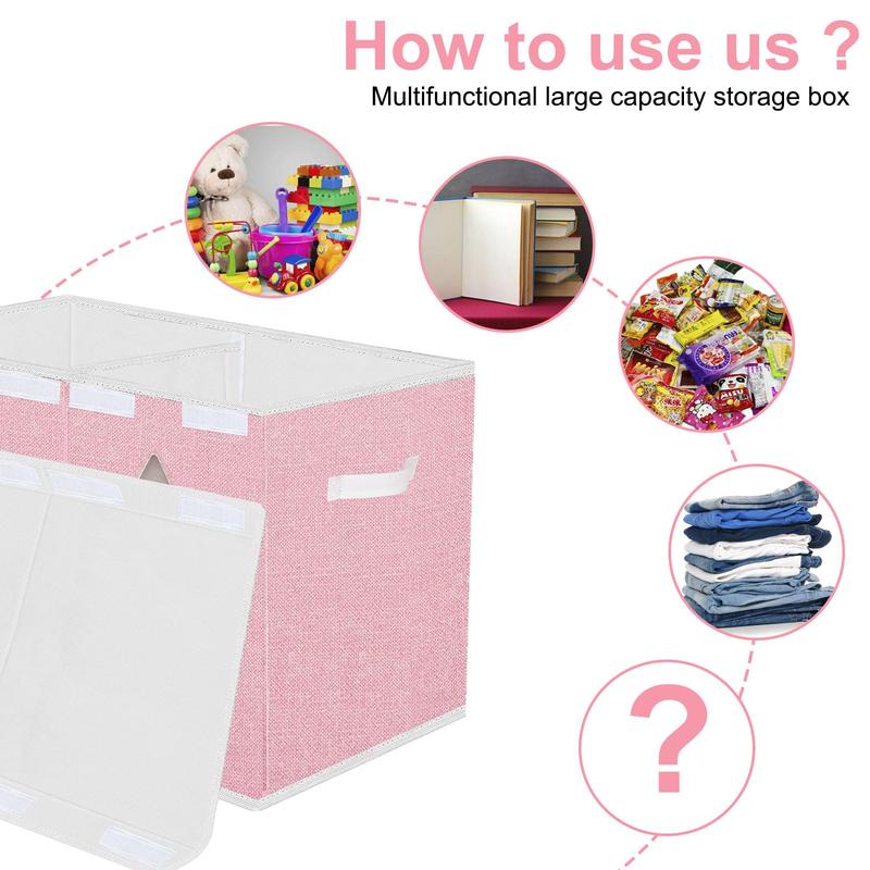 Large Toy Box for Girls, Toy Chest Box Organizer Bins with Star Transparent Windows, Sturdy Handles and Mesh Bag, Foldable Large Size Storage Box for Nursery, Playroom, Bedroom