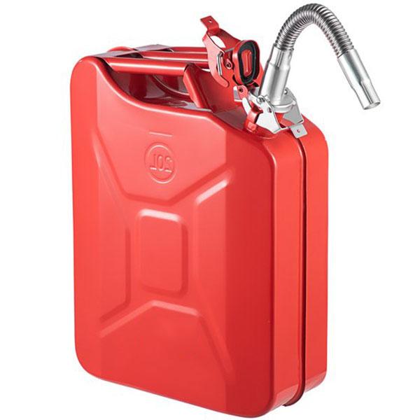 Practical 5.3 Gallon   20 L Portable Jerry Gas Can with Heat-resistant Steel