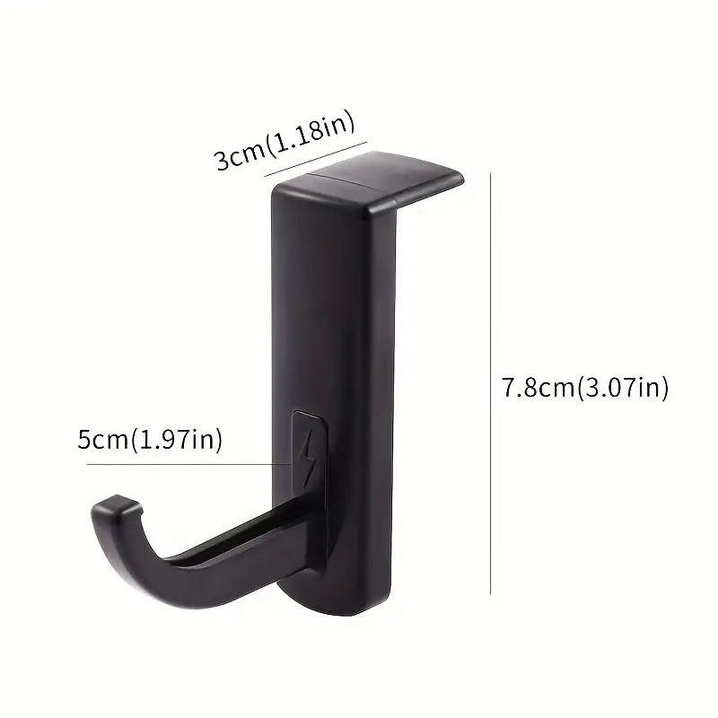 Headphone Hook Bracket, Sticky Wall Hook for Desk Internet Cafe Office Computer, Headphone Storage Hook for Home & Office