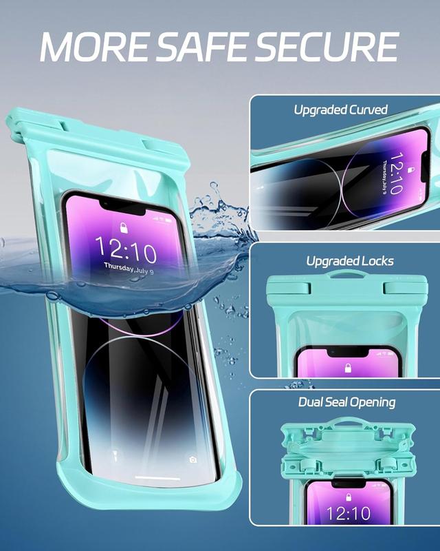 3D Edge  Phone Pouch, 2024 Cruise Ship Essentials Beach Essentials Boat Kayak Accessories, Dry Bag for Vacation Travel,  Case for  15 14 13 12 11 Plus Pro Max Pixel - 2 Pack