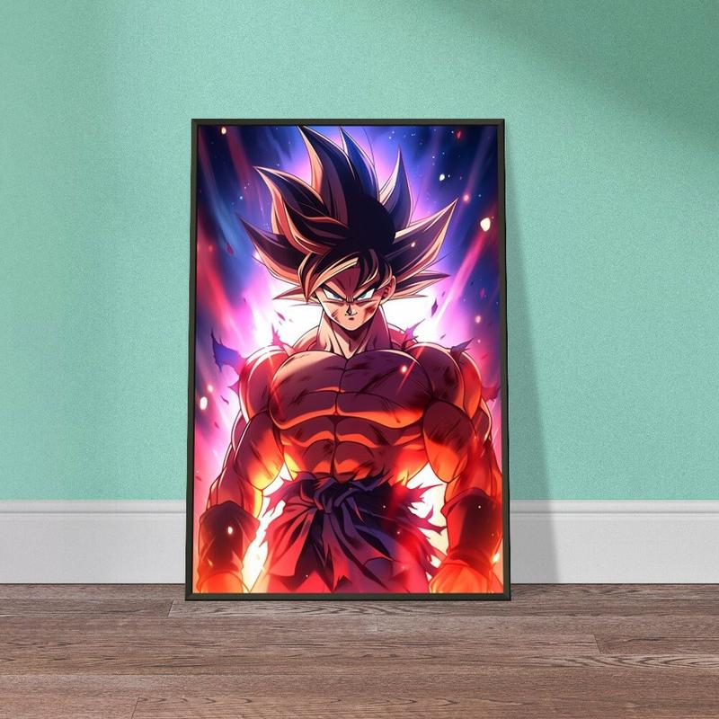 Goku Ultra Instinct Gym Dragon Ball Z Super GT Workout Motivation Poster Canvas Frame Gift Him Her