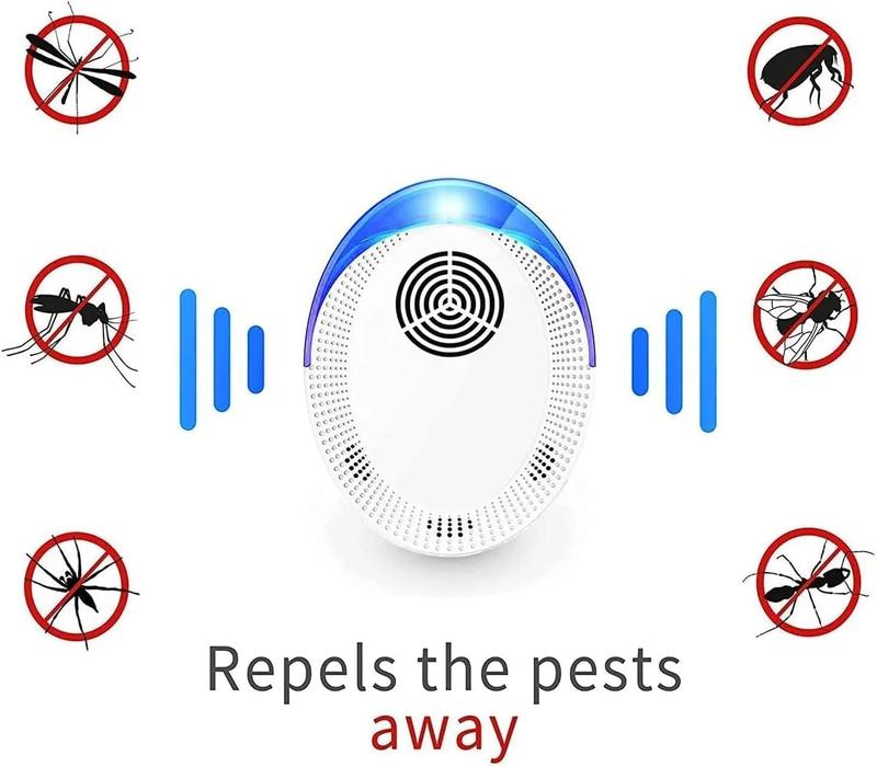 6 Pack Ultrasonic Pest Repeller Plug-in for Indoor Rodent, Roach, Spider, and Insect Repellent in Home, Attic, Garage, and Basement