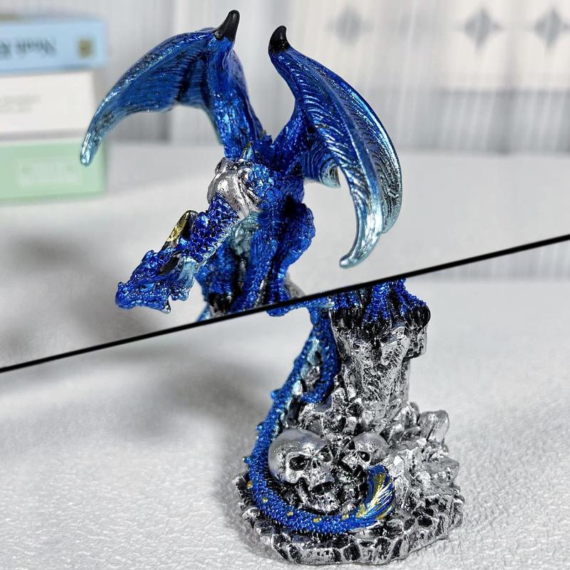 Creative Dragon Design Resin Ornament, 1 Count Colorful Dragon Statue, Decorative Mythical Creatures for Home Decor, Fantasy Lovers Gift