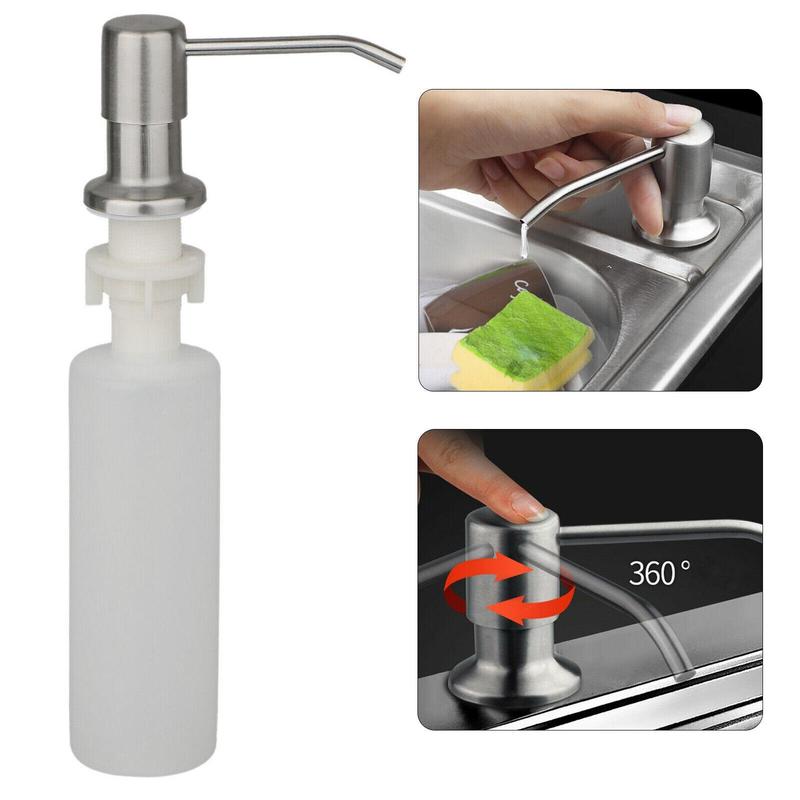 Stainless Steel Sink Soap Dispenser, Hand Sanitizer Bottle Dispenser, Kitchen Sink Accessories