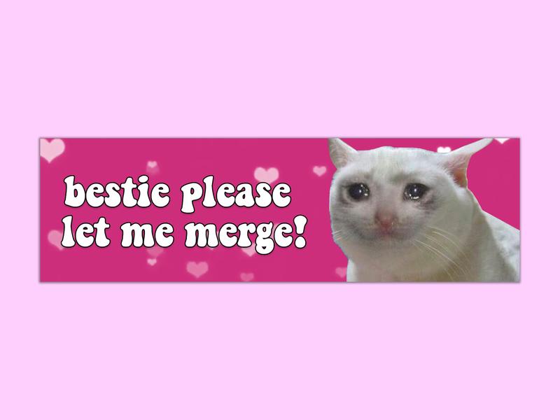 Bestie Please Let Me Merge Bumper Sticker