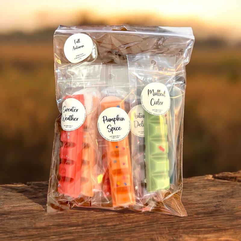 SAMPLER PACK 10 Bars Snap Bar Soy Wax Melt Handpoured - Highly Scented Fragrance for Home Box Pack Decor Perfume Freshener Aroma Fragrant