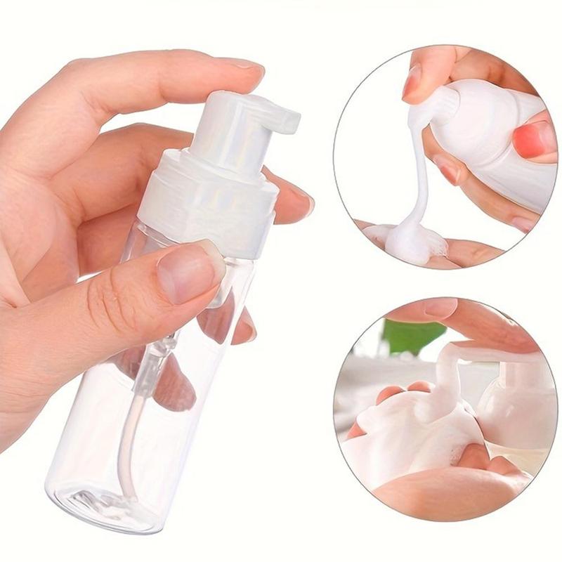 Portable Foam Dispenser Bottle, 1 3 Counts Clear Foam Pump Bottle, Travel Foam Dispenser Bottle, Makeup Tool for Travel, Outing, Daily Use