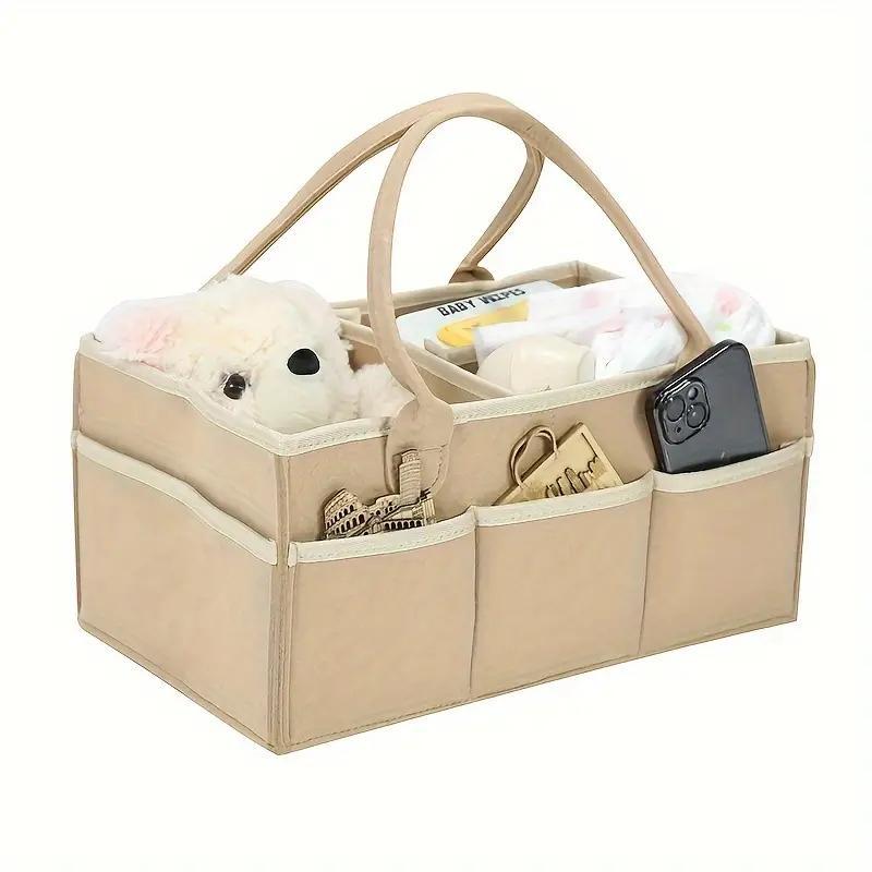 Autumn Winter Felt Storage Basket, Multi-purpose Diaper Caddy, Portable  Kids Nursery Storage Basket, Simple Durable Storage Basket for Home Outdoor