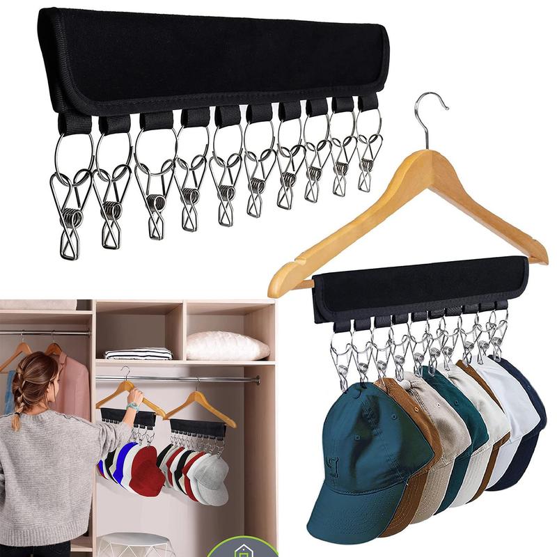 Hat Rack, 1 Count Baseball Caps Hat Organizer Holder, Hat Storage Clips, Home Organizer for Bedroom, Living Room, Office, Dormitory