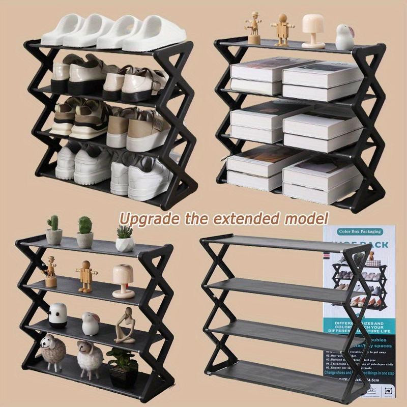 4-layer Shoe Storage Rack, 1 Count Durable Adjustable Shoe Organizer, Shoe Rack Organizer, Home Organizer for Entryway, Hallway, Bedroom, Living Room, Dorm