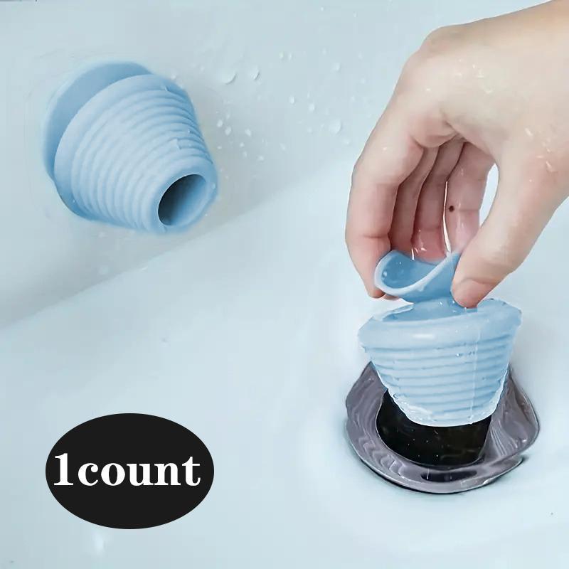 Creative Foldable Mini Vase Shaped Bathtub Drain Stopper, Silicone Bathtub Drain Stopper, Household Bathroom Accessories