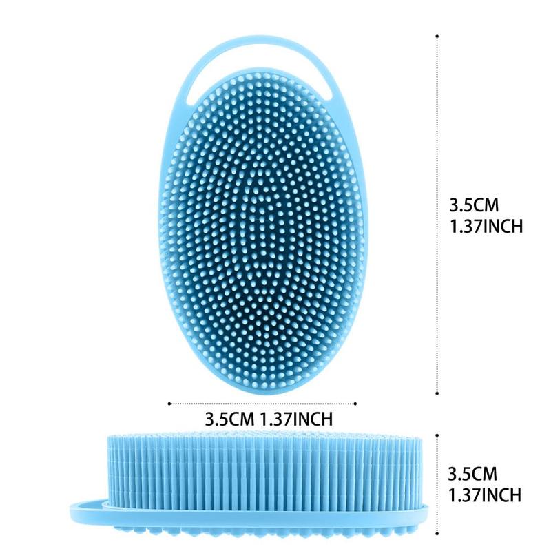 Silicone Body Scrubber,Loofah Exfoliating Body Scrubber,Bath Brush,Set of 3 Soft Body Scrubber,Deep Pore Cleansing,Long Lasting and Durable,Bristles Suitable