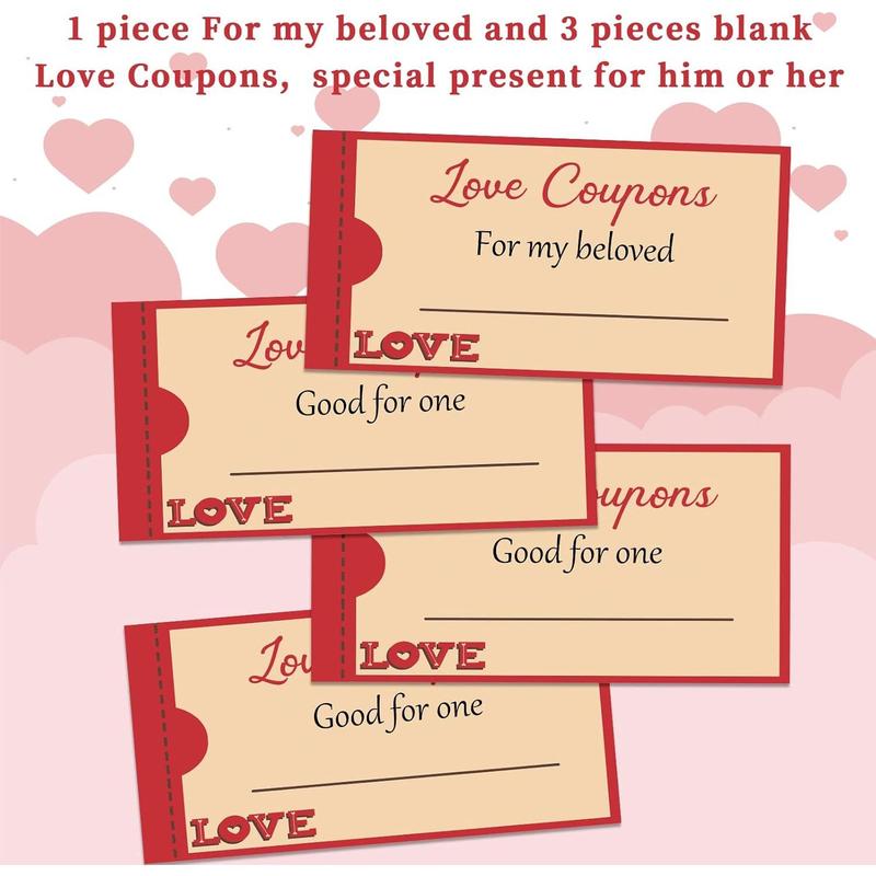 30 count Christmas Day Love  for Him or Her, Romantic Love Voucher Funny Coupon Romantic Present for Husband Wife Boyfriend Girlfriend Birthday Wedding Party