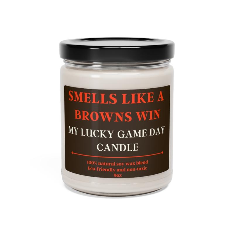 Smells Like Cleveland Browns Win Candle, Unique Home Decor, NFL Season Fans Gift for Boyfriend, husband, or wife 9oz Candle