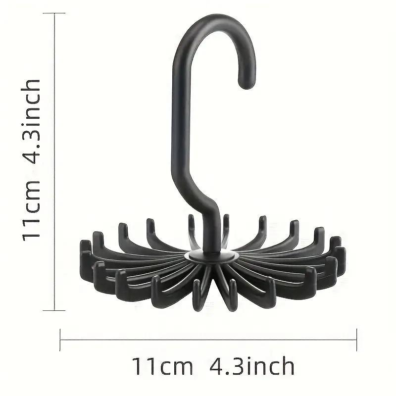 Rotatable 20 Claw Multi-purpose Scarf Clothes Hanger Belt Bag Storage Hook, 3counts Plastic Coat Hat Hanger Hook, Home Organizer For Living Room Bedroom Bathroom