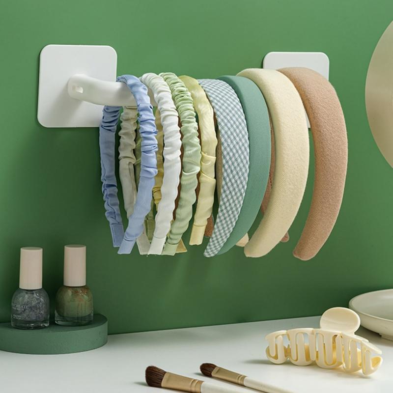 Wall Mounted Hair Tie Holder, 1 Count Self Adhesive Hair Tie Storage Rack, Home Organizer