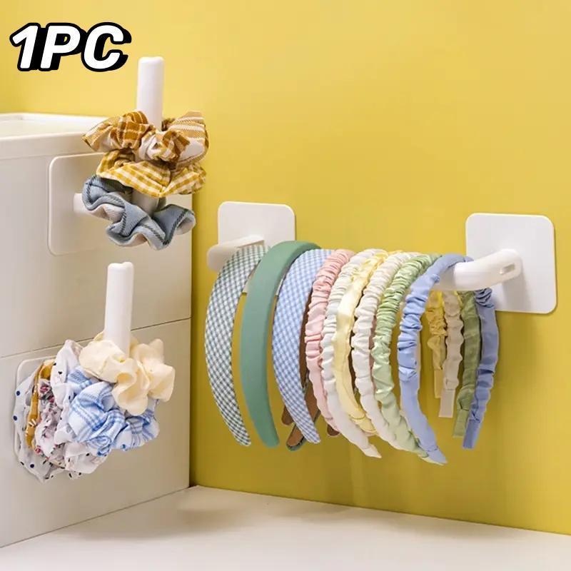 Wall Mounted Hair Tie Holder, 1 Count Self Adhesive Hair Tie Storage Rack, Home Organizer