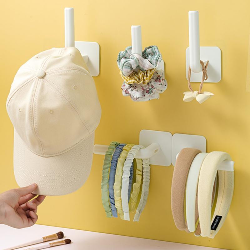 Wall Mounted Hair Tie Holder, 1 Count Self Adhesive Hair Tie Storage Rack, Home Organizer