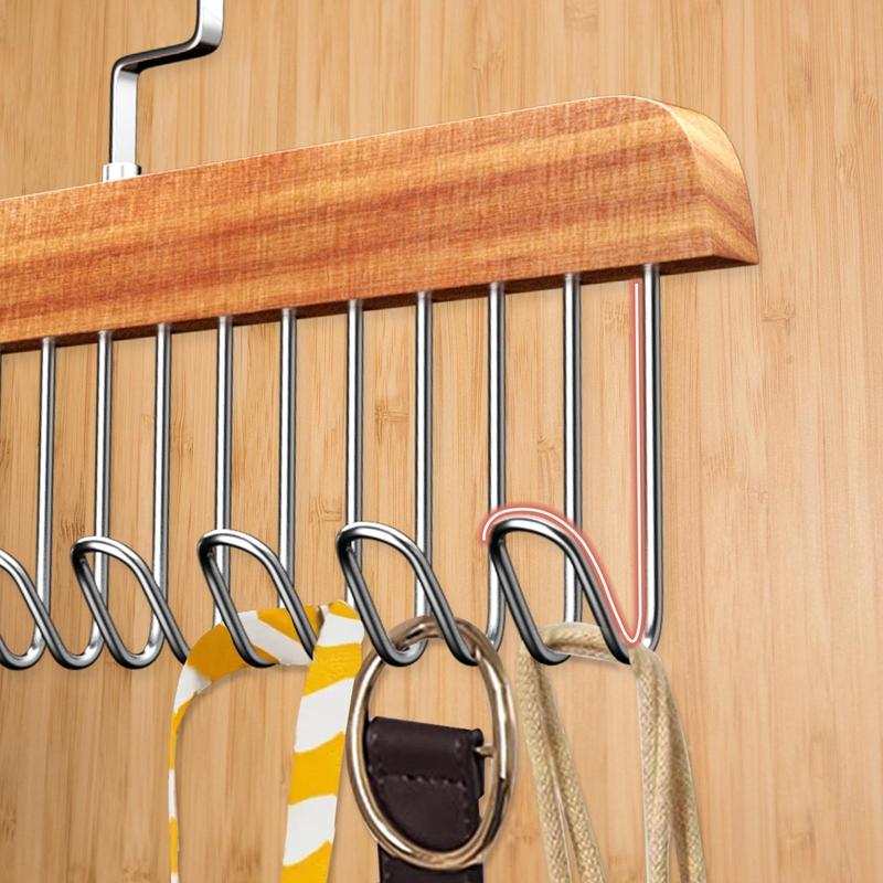 2pcs Wooden Bra Hanger, Space Saving Hanger, Clothes Organizer for Beanie, Scarfs, Bras, Pet Clothes, Camisoles