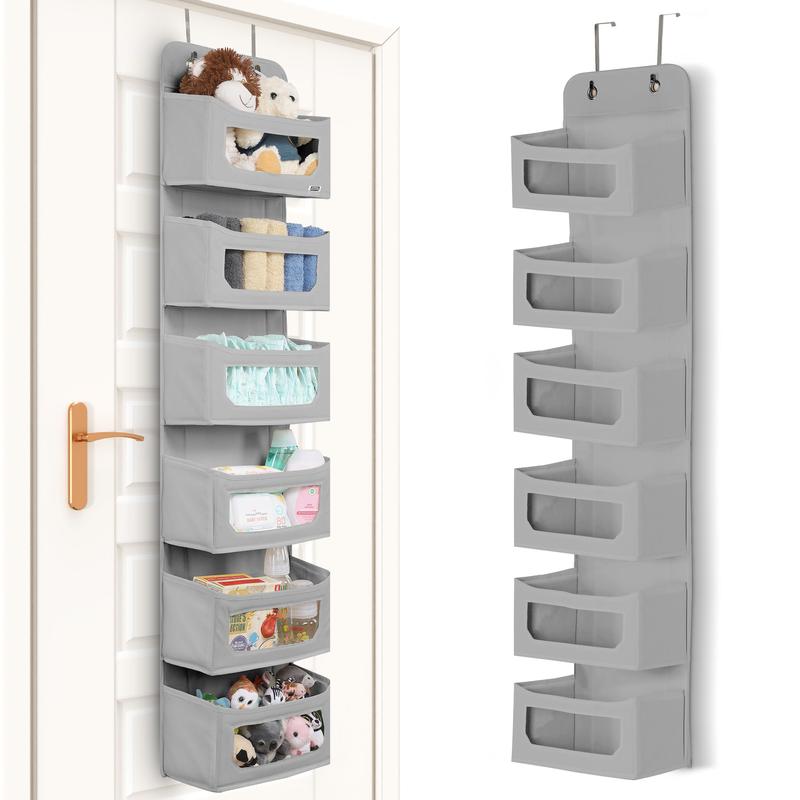 Home 6 Shelf Hanging Closet Organizers and Storage Organizer for Closet, RV Baby Kids Closet Door Organizers and Storage, Over The Door Organizer Nursery, Bedroom