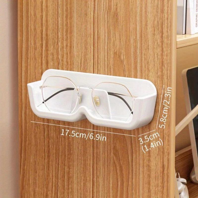 Wall Mounted Glasses Storage Rack, 1 Count Punch Free Glasses Holder, Space Saving Easy To Pick Up and Easy To Access Design Glasses Holder