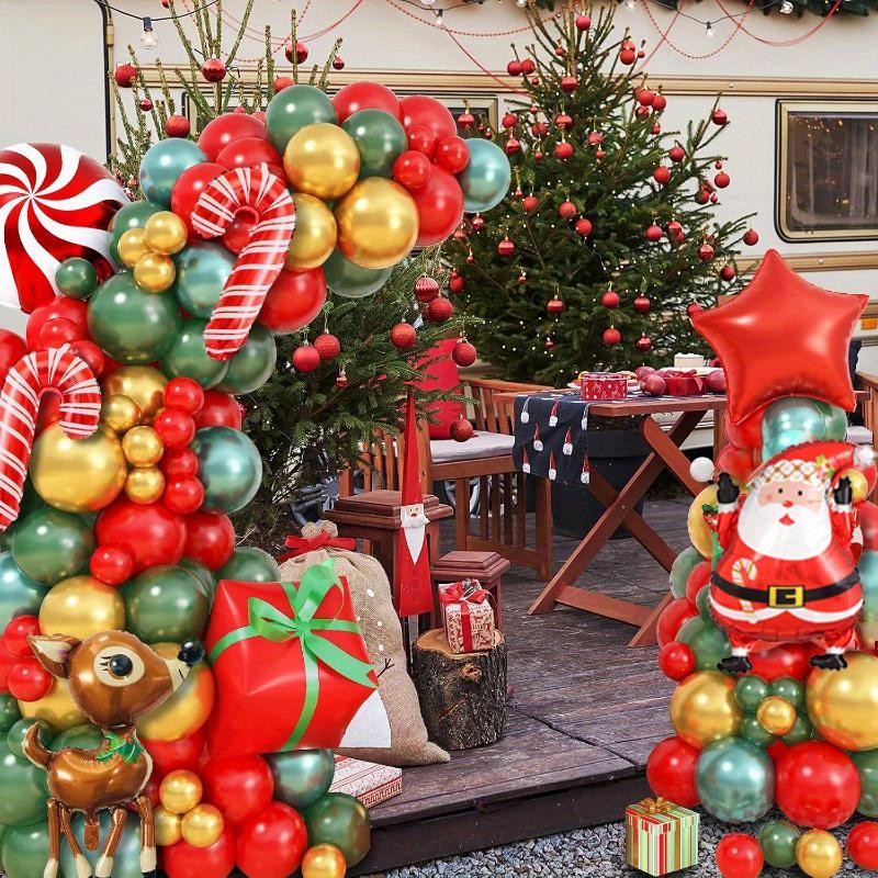 Christmas Balloon Arch Kit, 136pcs set Mixed Color Balloon Set, Balloon Garland Arch Kit for Christmas & New Year Party Decoration