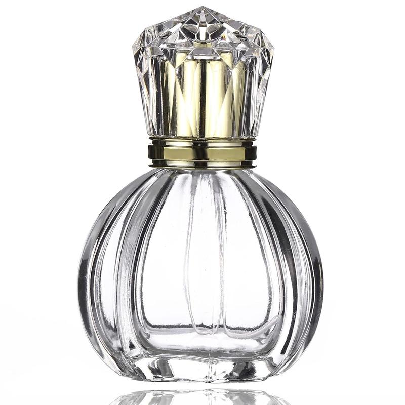 50ML 1.7 OZ Refillable Atomizer Spray Glass Empty Perfume Bottles for Travel