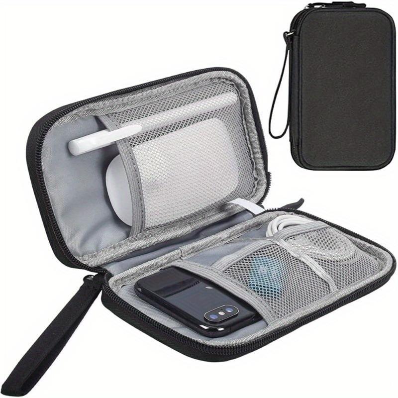 Portable Mesh Electronics Accessories Storage Bag, Multi-grid Storage Bag for Mobile Phone Accessories, Power Bank, Earphones, & Data Cables, Desk Organizer for Home Office, Desktop Accessories