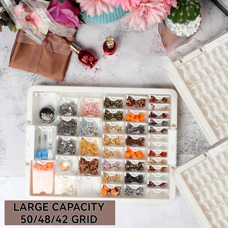 Multi-grid Diamond Arts Painting Storage Box, Diamond Arts Painting Beads Jewelry Storage Box, DIY Faux Diamonds & Gems Organizer Case, Girlfriend Gift, Storage Organizer