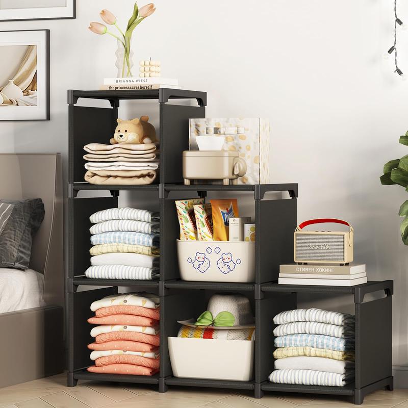 Closet Organizers and Storage 6 Cube Storage Organizer Portable Closet Shelves Cabinet (35.8L x 11.8W x 37.4H) Racks