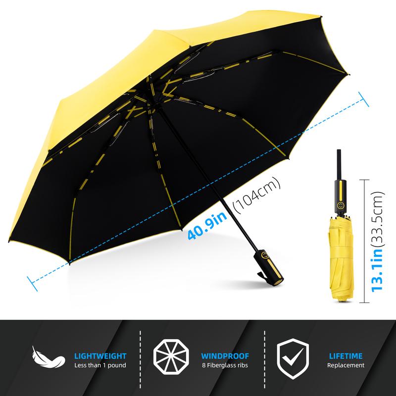 The Strongest Folding Umbrella - Sturdy & Durable, Auto Open Close, UV Protection, Windproof, Compact for Outdoor Adventures!