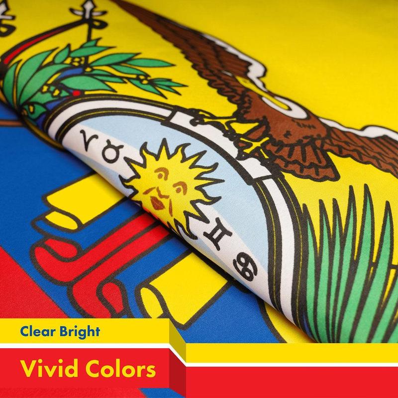 G128 Ecuador Ecuadorian Flag | 3x5 Ft | Printed 150D Polyester - Indoor Outdoor, Vibrant Colors, Brass Grommets, Quality Polyester, Much Thicker More Durable Than 100D 75D Polyester