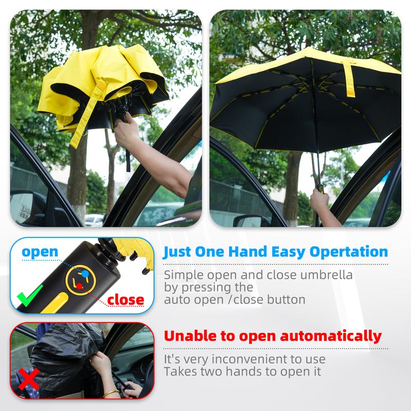 The Strongest Folding Umbrella - Sturdy & Durable, Auto Open Close, UV Protection, Windproof, Compact for Outdoor Adventures!