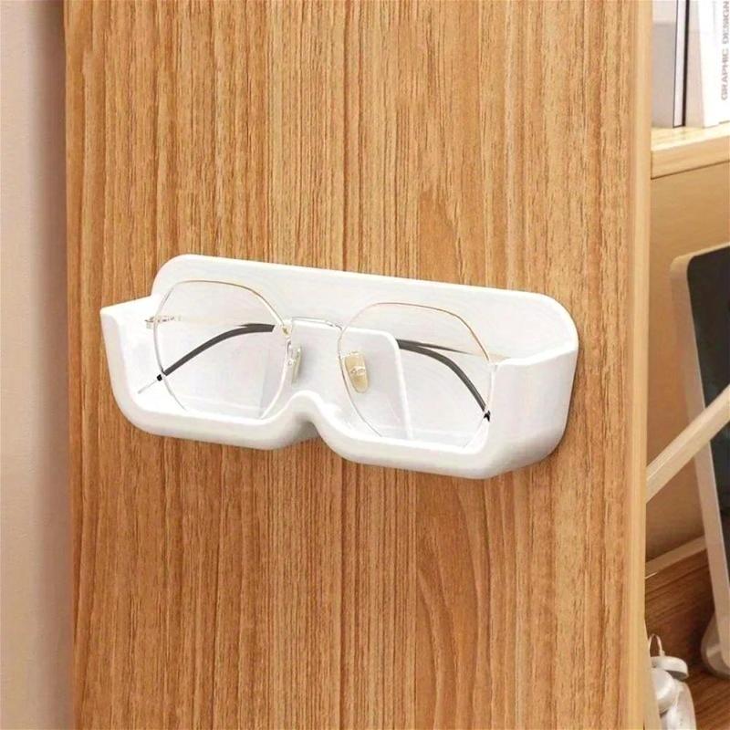 Wall Mounted Glasses Storage Rack, 1 Count Punch Free Glasses Holder, Space Saving Easy To Pick Up and Easy To Access Design Glasses Holder