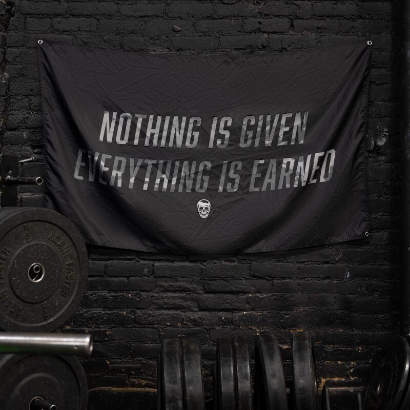 Gymreapers Mantra Gym Flag - Gray Camo - Garage Banners