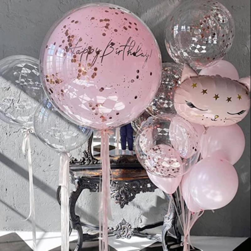 Clear Giant Balloon For Party Decoration (5pcs), Transparent Party Balloon, Holiday Party Decoration Supplies