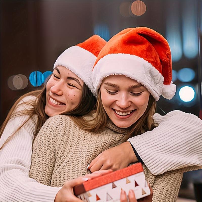 LED-Lit Christmas Santa Hat - Festive Red, Green, or Golden | Perfect for Holiday Parties & Gifts