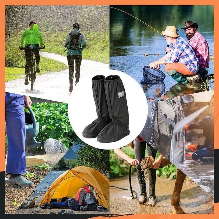 All-around waterproof boot covers, Thickened wear-resistant outdoor snowproof and rainproof boot covers