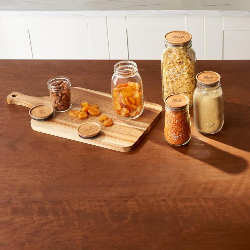 Ball Jar Wooden Storage Lids Ball