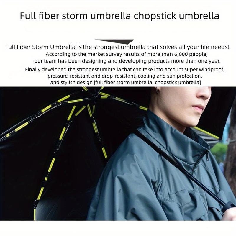 Stormproof double fiberglass special umbrella durable and sturdy rainproof fully automatic home portable lightweight folding waterproof umbrella