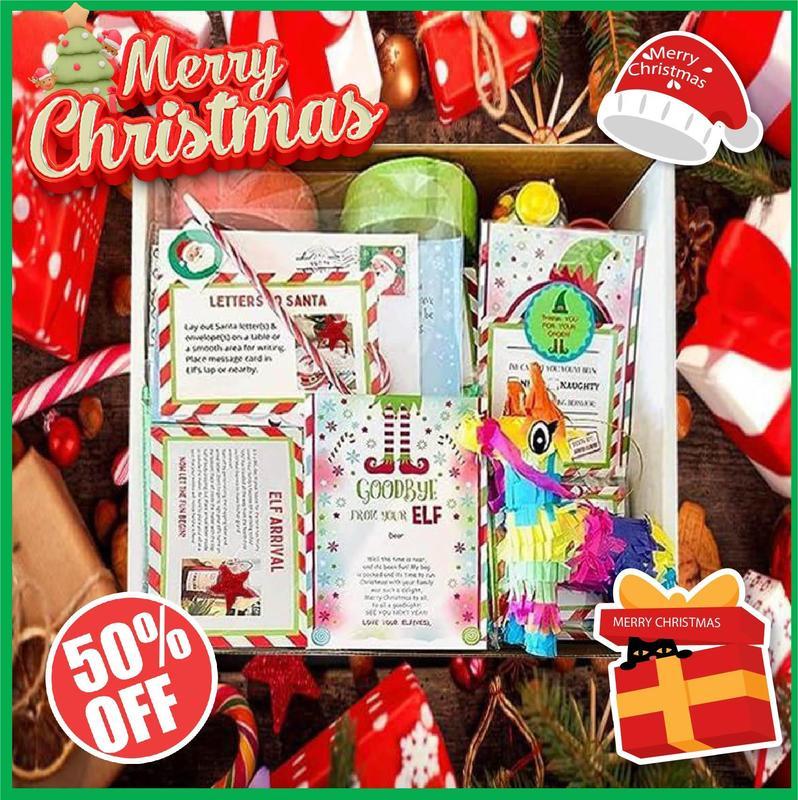 [Black Friday] 2024 New Elf Kit 24 Days of Christmas Elf Kit - Christmas Elf Adventure Kit 2024 Fun and Magical Countdown to Christmas Decorations Elf Kit 24 Day Elf Excursion Box Gifts Props