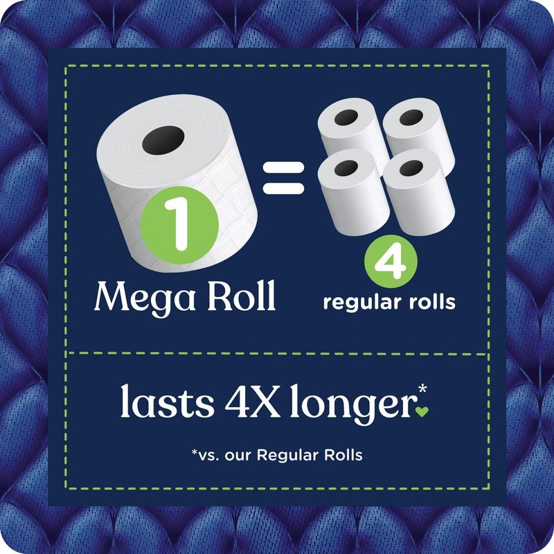 Quilted Northern Ultra Soft & Strong Toilet Paper, 12 Mega Rolls, 2-Ply Tissue - Wipes