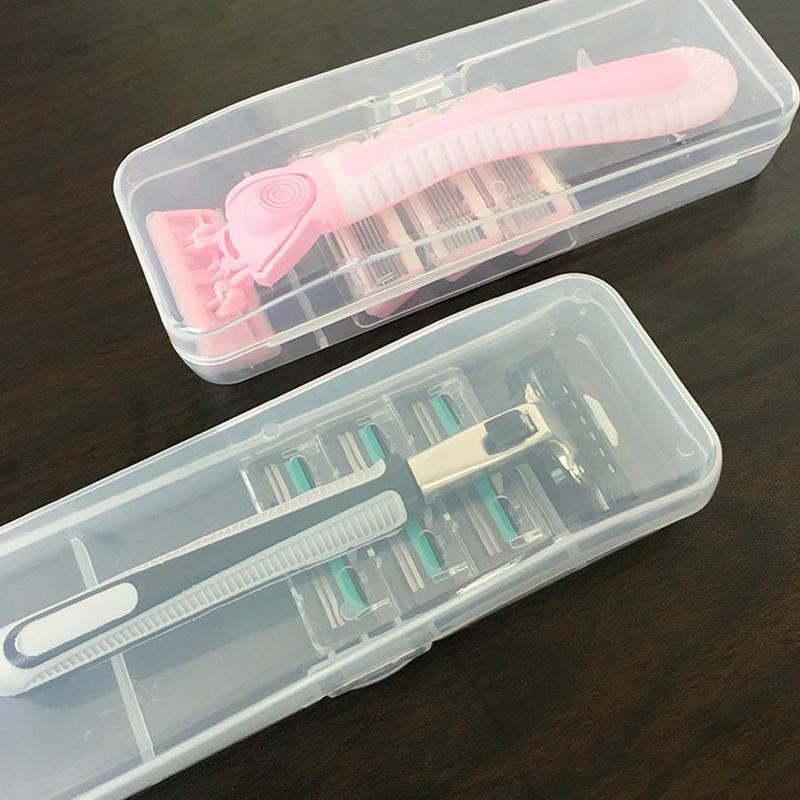 Transparent Razor Holder, 1 Count Multifunctional Clear Plastic Box, Razor Storage Box for Travel Business Trip